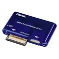 Produktbild: Hama Kartenleser USB 2.0-35-in-1 (Kartenlesegerät, Card Reader SD/SDHC/SDXC, CF, microSD/SDHC/SDXC, USB 2.0) blau