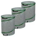 Produktbild: Schramm® 3 Stück Pop Up Gartensäcke 137L Grün/Grau Sehr Stabiles Polyester Oxford Selbst Aufstellend Gartensack Pop UP Garten Sack Säcke Big Bag 3er Pack, Farbe:hellgrau