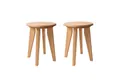 Produktbild: Krok Wood Hocker 2x Hocker Dresden aus Massivholz in Buche (Set)
