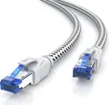 Produktbild: Primewire Patchkabel CAT 8 mit Baumwollummantelung - Gigabit Ethernet LAN Kabel - 40 Gbit/s - S/FTP PIMF Schirmung - Netzwerkkabel - 5m