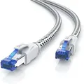 Produktbild: Primewire - Patchkabel cat 8 mit Baumwollummantelung - Gigabit Ethernet lan Kabel - 40 Gbit/s - s/ftp pimf Schirmung - Netzwerkkabel - 5m