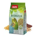 Produktbild: PANTO Wellensittichfutter mit Pluramin - artgerechte Saatenmischung für Wellensittiche, Vogelfutter mit natürlichem Jod, 4x2,5 kg