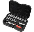 Produktbild: Ratschenkasten Steckschlüssel Satz 17tlg. Nusskasten Knarrenkasten 12-Kant Nuss