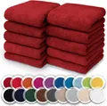 Produktbild: NatureMark Seiftuch 10er-Set Seiftücher 30x30cm 100% Baumwolle, (10-St), Frottier Waschlappen Seiflappen 30 x 30 cm, Bordeaux rot