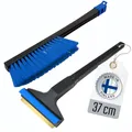 Produktbild: Set - Eiskratzer Auto lang mit Besen Murska Eiskratzer Messing + Schneebesen Auto Besen Winter Scheibenkratzer Auto Besen Auto Schnee Schneefeger Auto Schneebürste Auto (Set A055 + A059 Schwarz Blau)
