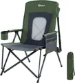 Produktbild: Portal Camping-Stuhl Faltbar Klappstuhl 180 KG Belastbar Hochlehner Camping Grün