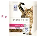 Produktbild: 5 x 1,4 kg Perfect Fit Adult 1+ (€ 6,04/kg) Katzenfutter mit Lachs