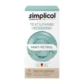 Produktbild: simplicol Textilfarbe intensiv Mint-Petrol | Einfaches Färben in der Waschmaschine | Flüssige Farbe & Fixierpulver | 1er Pack