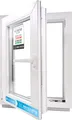 Produktbild: Kellerfenster Kunststofffenster weiß, BxH: 50 x 120 cm / 500 x 1200 mm 3-fach Verglasung (42 mm) Dreh-Kipp inkl. Pilzkopfverriegelung, DIN Links (Griff Rechts)