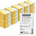 Produktbild: FLEXEO 50x Rettungsdecke Gold Silber - 210cm x 160cm - Rettungsfolie - Notfall - Erste-Hilfe-Decke - Notfalldecke - Rettungsdecken - Emergency Blanket - Goldfolie - Silberfolie