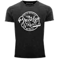 Produktbild: Neverless Print-Shirt Cooles Angesagtes Herren T-Shirt Vintage Shirt Brooklyn Racing Used mit Print schwarz XXL