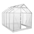 Produktbild: ZELSIUS Gewächshaus mit Stahlfundament Aluminium Treibhaus 4,75m² Tomatenhaus