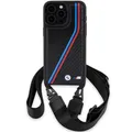 Produktbild: BMW iPhone 15 Pro Hülle Case Cover M Power Carbon Tricolor Lines & Strap