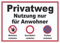 Produktbild: HB-Druck Privatweg Nutzung nur für Anwohner Parken,Betreten und Durchfahrt verboten Schild A6 (105x148mm)