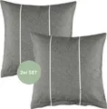 Produktbild: ESPRIT Renforcé Kissenbezüge und Bettwäsche HARPLINES Anthrazit 40 x 40 cm 2er Pack