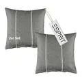 Produktbild: Esprit Home 2er Set Premium Kopfkissenbezug 40x40 Baumwolle - Anthrazit - 2teilig - Kopfkissenbezüge mit Esprit-Logo gestickt - Doubleface - farblich passend zur Bettwäsche mit Reißverschluss