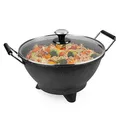 Produktbild: Princess Stir-Fry Elektro-Wok - 1400 Watt, 7 Liter, 35 cm Durchmesser, Regulierbarer Thermostat, Marmorbeschichtung, Schwarz, 162389