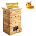 Produktbild: VEVOR Bienenstock, 40 Rahmen, Zander Beute, mit Bienenwachs beschichtetes Tannenholz, 2 tiefe + 2 mittelgroße Bienenkästen, Langstroth-Bienenstock-Set, transparente Acrylfenster mit Fundamenten