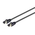 Produktbild: LAN Kabel RJ45 Netzwerkkabel Patchkabel CAT 8.1 schwarz Gold 2 Meter