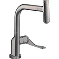 Produktbild: hansgrohe AXOR Citterio DN15 Einhebel-Küchenmischer Select 230 mit Ausziehauslauf, 39861800, Farbe: Edelstahl-Optik