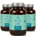 Produktbild: BitterLiebe - Omega 3 vegan Kapseln hochdosiert aus pflanzlichem Algenöl - hochwertigem EPA und DHA - Premium Omega-3-Fettsäuren für Veganer - leicht schluckbar ¹