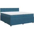 Produktbild: vidaXL Boxspringbett mit Matratze Blau 200x200 cm Samt 3290146