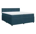 Produktbild: vidaXL Bett Boxspringbett mit Matratze Blau 200x200 cm Samt