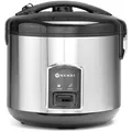 Produktbild: Hendi Reiskocher ProfiLine, 240410, 1,8 Liter, 700 Watt, mit Warmhalte- und Dampfgarfunktion, silber