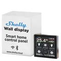 Produktbild: Shelly Wall Display Schwarz | Wlan & Bluetooth Bedienfeld mit integriertem 5-A-Schalter und Farbdisplay | Hausautomation | Leistungsüberwachung | iOS Android App | Feuchtigkeits LUX-Sensoren