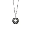 Produktbild: DUR Schmuck Kette KOMPASS 2.0 Lavasand Silber 925/- rhodiniert 45cm (K2972)