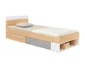 Produktbild: Deine Möbel 24 Jugendbett POKO 15 120x200cm, in Biskuiteiche / Weiß Lux / Grau