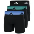 Produktbild: adidas Sportswear Langer Boxer Active Flex Cotton (3er Pack) elastisch, Logo-Bund, sportlicher Look, ohne Eingriff schwarz M
