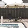 Produktbild: Woltu 1x Gartenliege Faltbar Relaxliege Liegestuhl Wetterfest Schwungliege Bis Zu 150 Kg, Campingliege Strandliege Sonnenliege Sonnenliege Mit Kopfstütze Armlehnen Aus Polyestergewebe Metall, Schwarz
