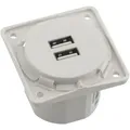 Produktbild: BERKER Integro USB-Ladesteckdosen - 2x USB, polarweiß matt