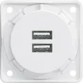 Produktbild: Berker USB-Ladesteckdose 926102509 230V 2fach 3A polarweiss matt (926102509)