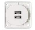 Produktbild: Berker 926102509 USB Ladesteckdose, 2-fach Typ A, 3A,Integro, polarweiß matt