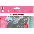 Produktbild: Eberhard-Faber Kreide Glitzer Einhorn, 6 Stück, 526560, Straßenkreide, rund, bunt