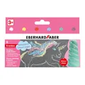 Produktbild: 526560 - Straßenkreide Glitzer Einhorn, 6 leuchtende Farben Straßenmalkreide ...
