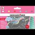 Produktbild: Eberhard Faber Straßenmalkreide Einhorn 6x GLITZER Kartonetui Kreide Stangen neu