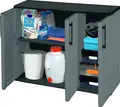 Produktbild: Gartenschrank 3-türig Kunststoff Schrank Wetterfest Geräteschrank Balkonschrank halbhoch Haushaltsschrank Werkstatt Schrank Kunststoffschrank