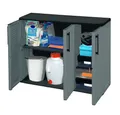 Produktbild: GarPet Garten-Geräteschrank Gartenschrank 3-türig Kunststoff Schrank Wetterfest Balkonschrank