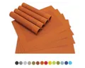 Produktbild: matches21 HOME & HOBBY Platzset Tischsets BORDA 8er Set Orange als Tischuntersetzer, (8-St), Abwaschbare Platzsets als Tischunterlagen für Ess-Tisch Tisch-Deko