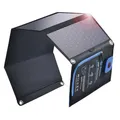Produktbild: BigBlue 28W Tragbares Solar-Ladegerät mit 2 Ports (USB-C/USB-A), 5V/4A Gesamtausgang, IP44 Solarpanel mit Digital Amperemeter und Reißverschluss-Schutz für Geräte wie iPhone, Android, GoPro und mehr