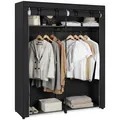 Produktbild: Songmics Kleiderschrank RYG02BK, schwarz, 2 Stofftüren, (BxHxT) 140 x 174 x 43cm