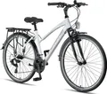 Produktbild: Licorne Bike L-V-ATB Premium Trekking Bike in 28 Zoll - Fahrrad für Herren, Jungen, Mädchen und Damen - Shimano 21 Gang-Schaltung - Citybike - Männerfahrrad