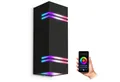 Produktbild: SSC-LUXon LED Außen-Wandleuchte JOVO-L Wand-Aussenleuchte Up & Down IP44 schwarz mit 2x WiFi Smart RGB, RGB & Weißtöne