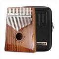 Produktbild: Kalimba 17 Keys Kunstleder Tasche Holz Marimba Finger Piano Musikinstrument