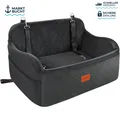 Produktbild: Hundeautositz Memory Foam für 2 kleine Hunde Schwarz mit Sicherheitsleinen Large