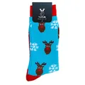 Produktbild: TwoSocks Weihnachtssocken | Damen & Herren | witzige Elch Strümpfe als Geschenk | Baumwolle | Einheitsgröße