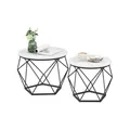 Produktbild: VASAGLE Couchtisch-Set weiß-schwarz 2 Stück LET040B59